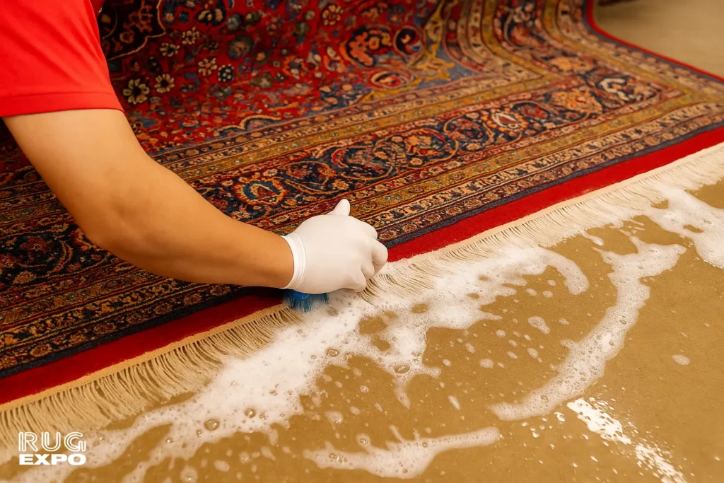 cleaning a rug in San Diego
