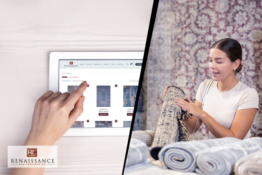 Online vs In-Store Rug Shopping