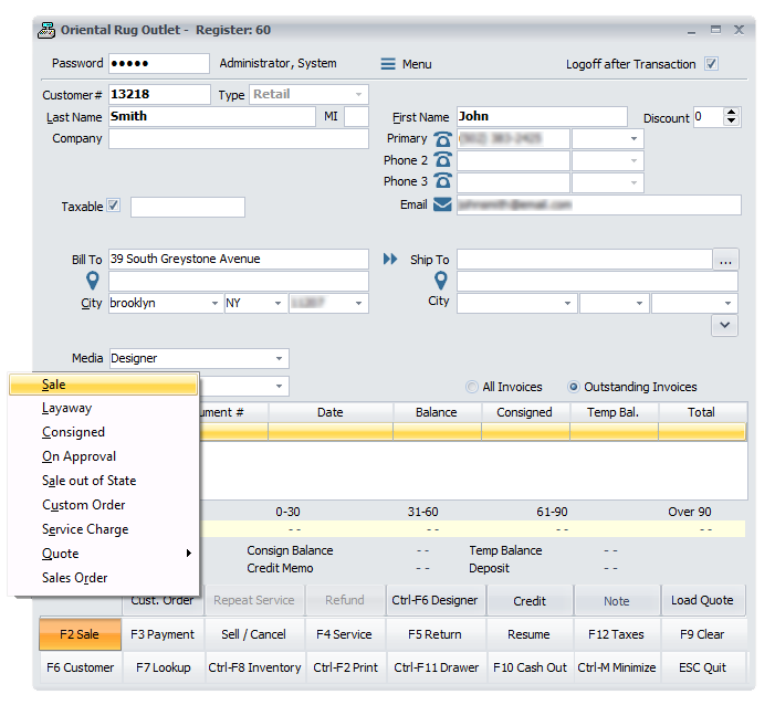 Multiple Invoice Types - RMPRO - The Ultimate Solution For Rug Business