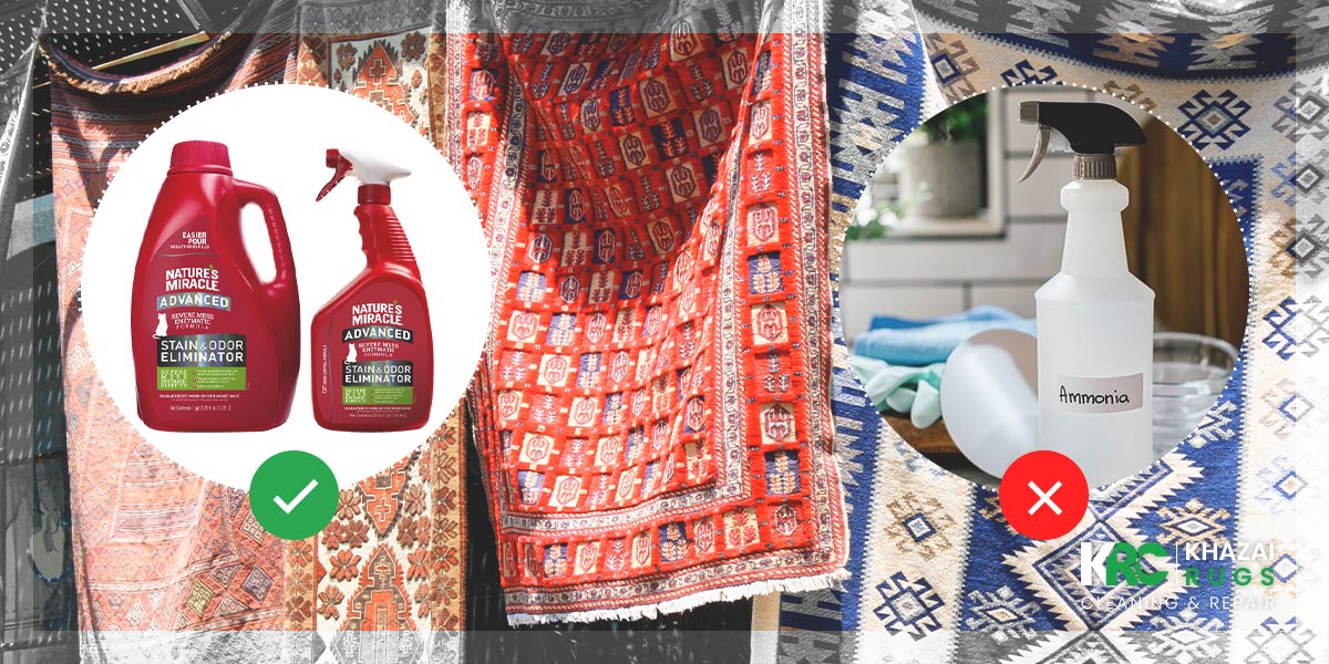 Fixing odors in rugs